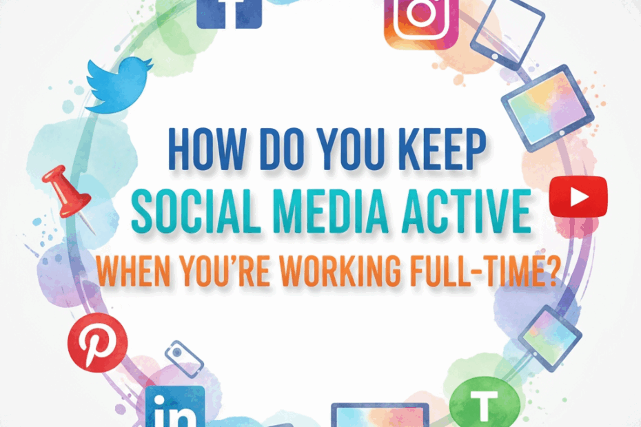 How do you keep your social media accounts active when working full-time